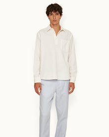 Sea Mist Classic Collar Relaxed Fit Overhead Corduroy Shirt | Sea Mist