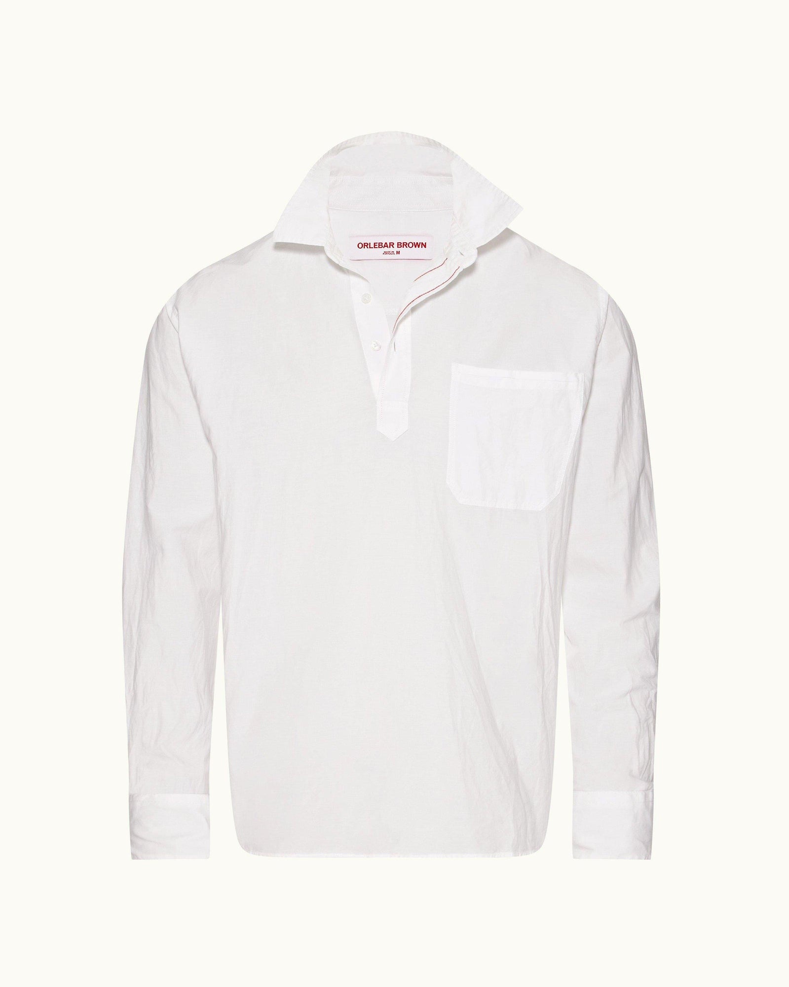 Shanklin White Easy Fit Cotton Overhead Shirt | White