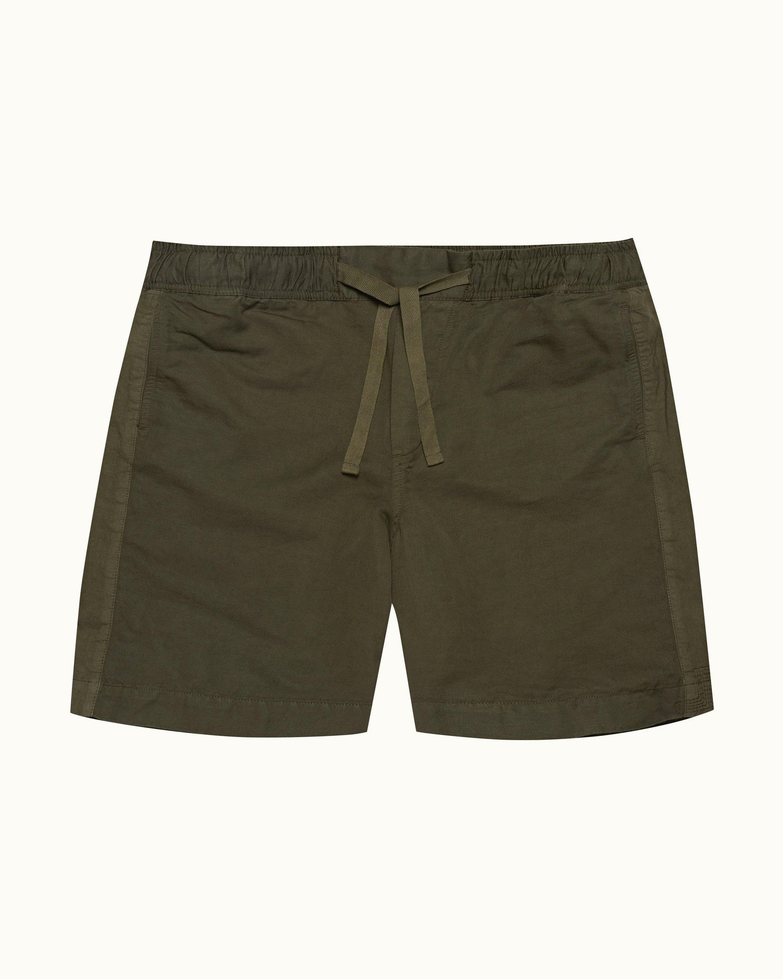 Palm Relaxed Fit Garment Dye Cotton-Linen Shorts | Palm
