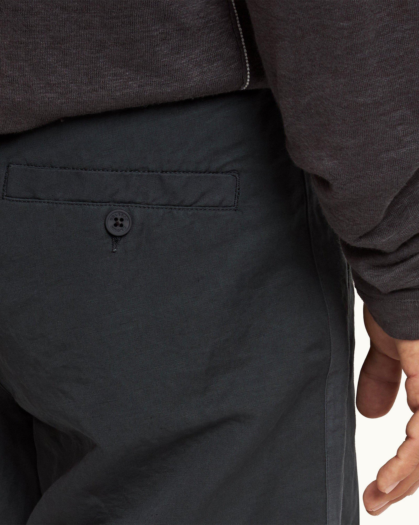 Shadow Relaxed Fit Side Panel Cotton-Linen Shorts | Shadow