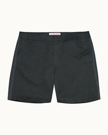 Shadow Relaxed Fit Side Panel Cotton-Linen Shorts | Shadow