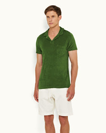 Terry Towelling Conifer Tailored Fit Towelling Resort Polo Shirt | Conifer