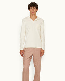 Men | Terry Towelling Polo | Cashew