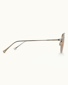 Men | The Micky Sunglasses | Silver/Mellow Amber