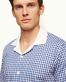 Thunderball Gingham Shirt 007 Blueprint/White Capri Collar Shirt | Blueprint/White