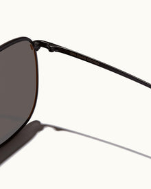 Tulum Satin Black Square Frame Sunglasses | Satin Black