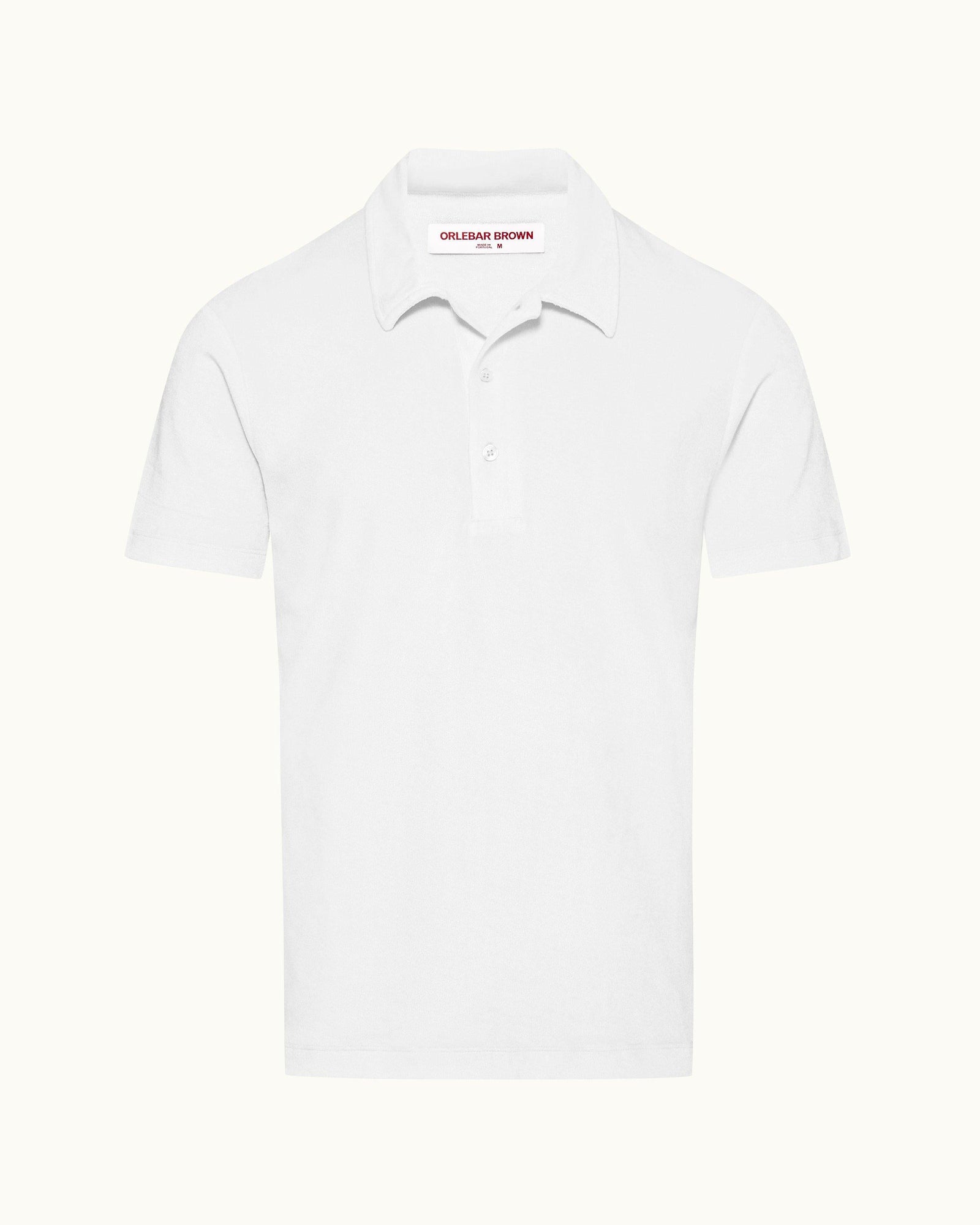 White Classic Fit Velvet Polo Shirt | White
