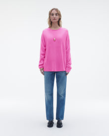 Unisex | Oversized Crew | Fuchsia