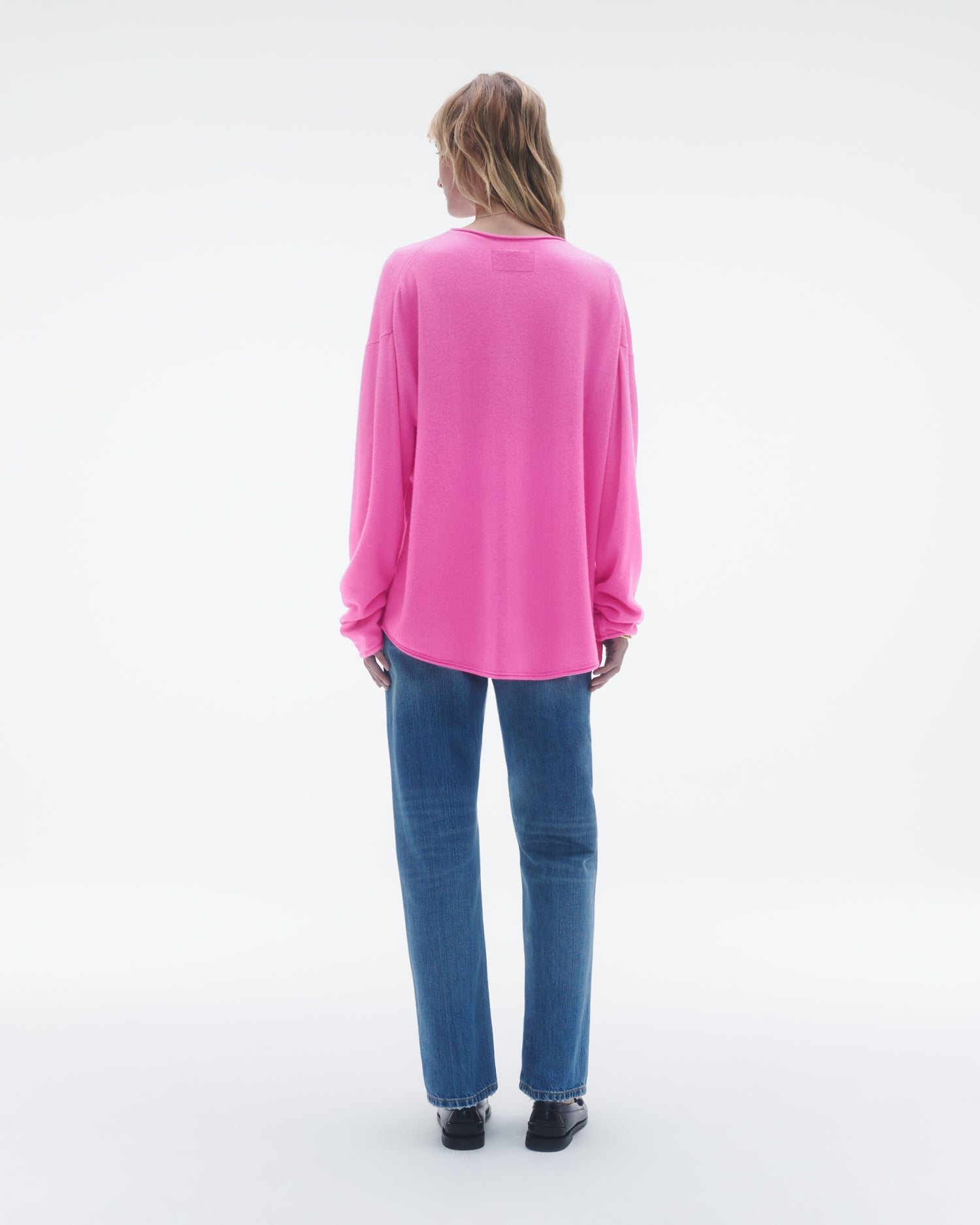 Unisex | Oversized Crew | Fuchsia