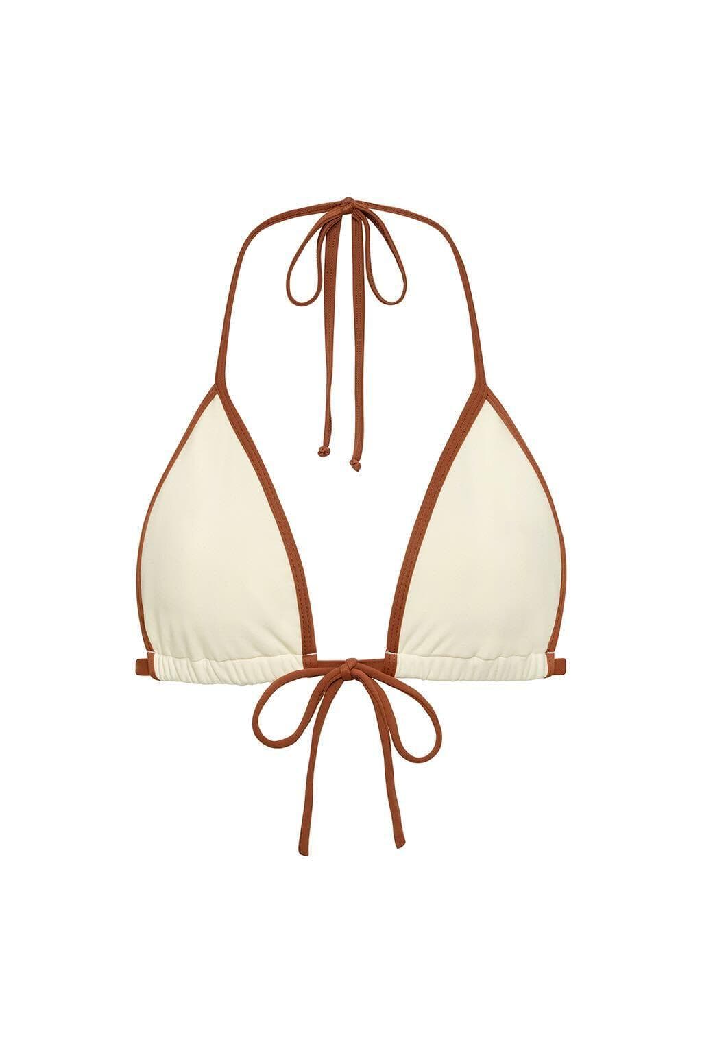 Emma Bikini Top | Oat Terracotta Binded