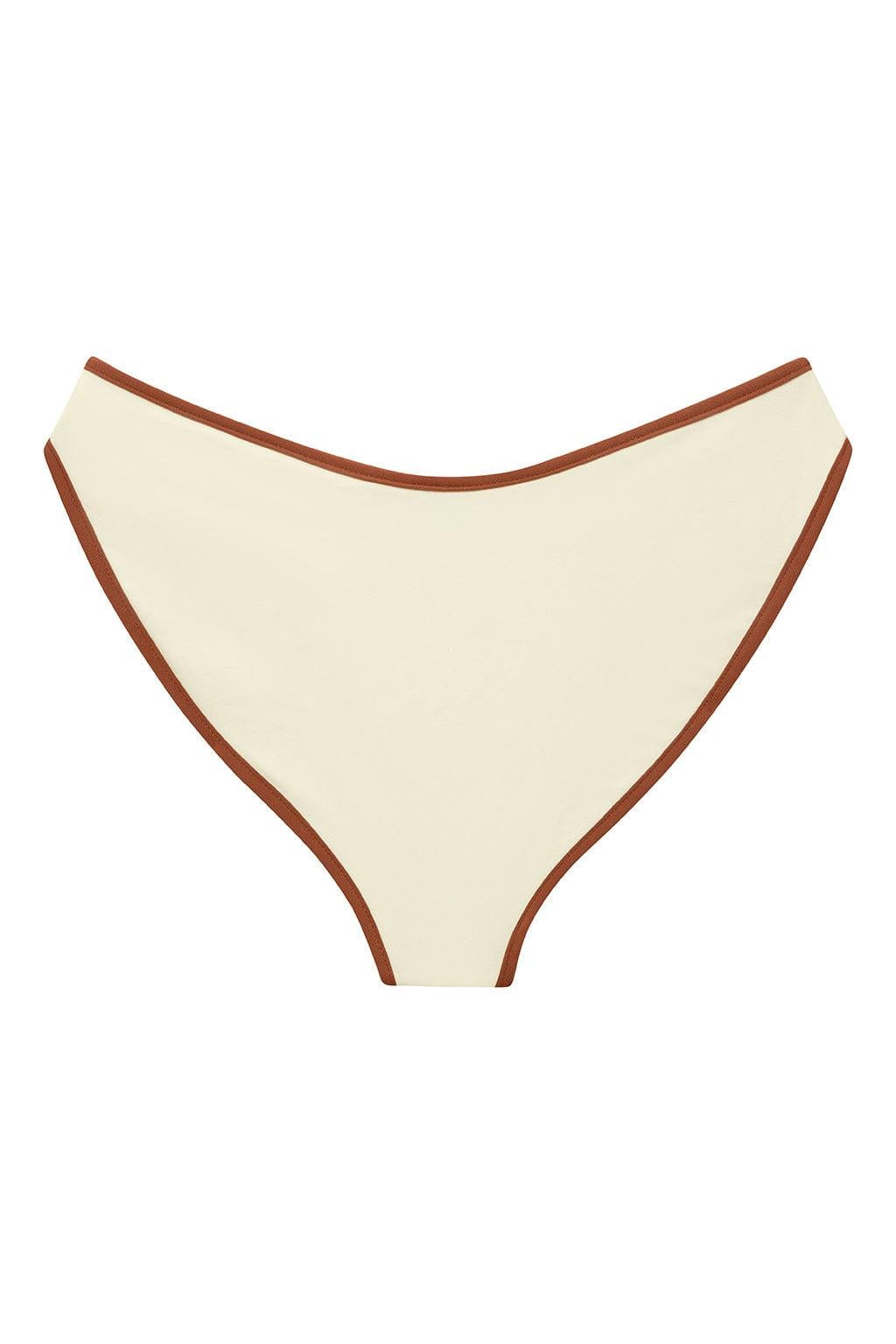 Added Coverage Lulu Bikini Bottom | Oat Terracotta Binded