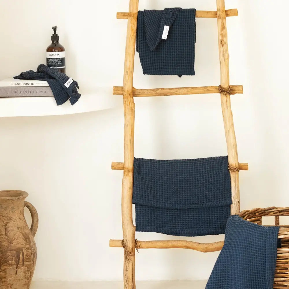 Ocean | Bamboo Waffle Towels Bath Made With 100% Bamboo #Color_ocean