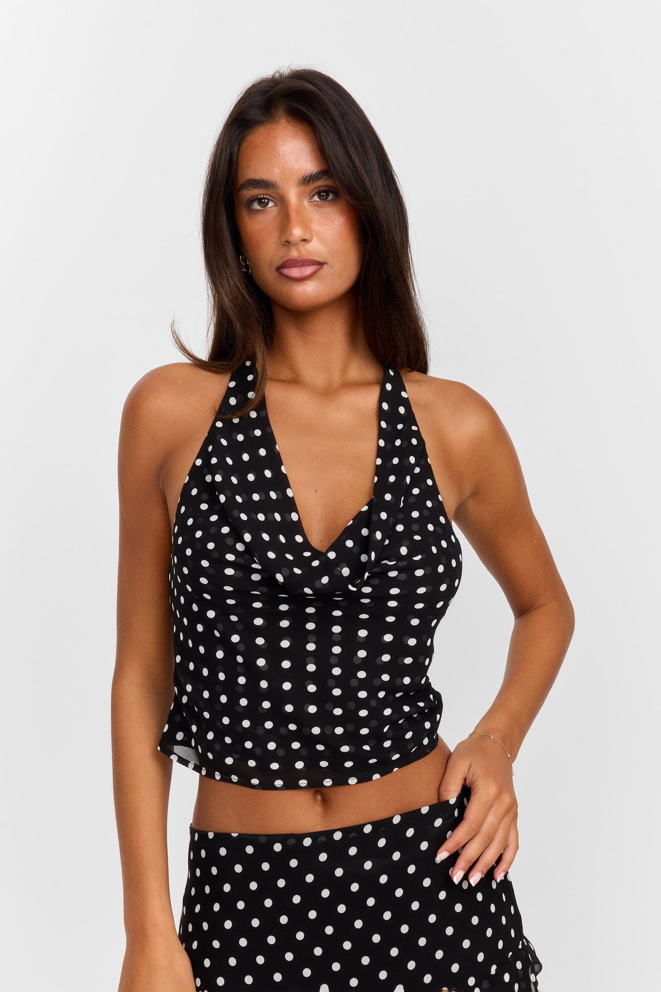 Colette Top | Black Polkadot