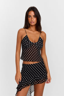 Clara Top | Black Polkadot