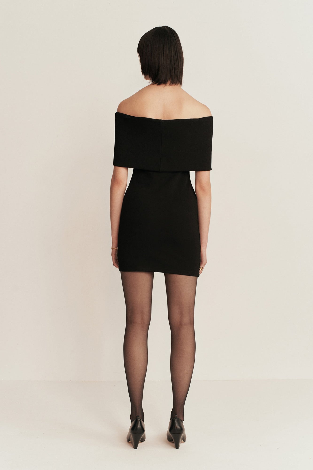 Omnia Band Mini Dress | Black