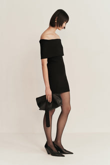 Omnia Band Mini Dress | Black