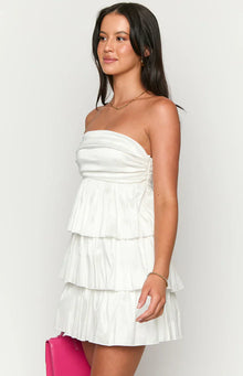 One Wish Strapless Mini Dress | White