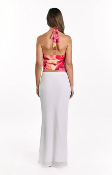 Ostara Cowl Neck Tie Top | Yellow Orchid