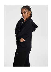Oversized Zip-Up Hoodie | Black