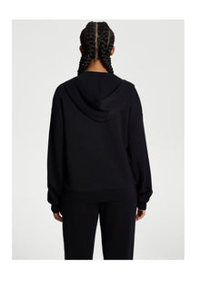 Oversized Zip-Up Hoodie | Black