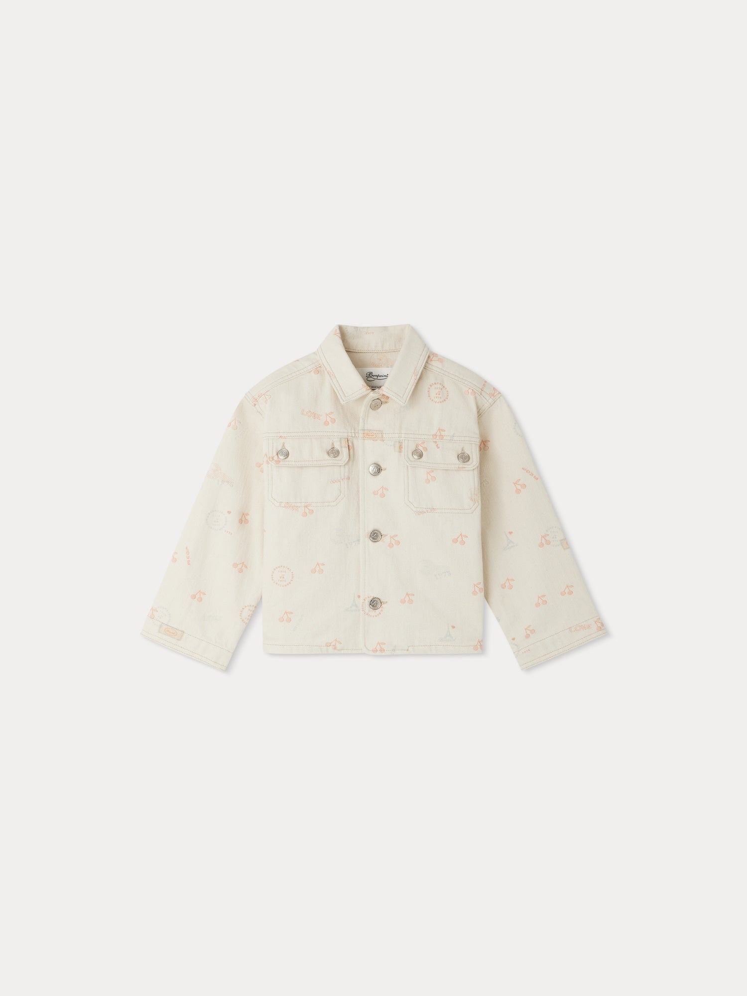 Girl | Gillie Embroidered Denim Jacket | Terracotta