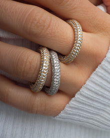 Pave Amalfi Ring | Cubic Zirconia | Gold