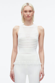 Shadow Stripe Tank | Ivory