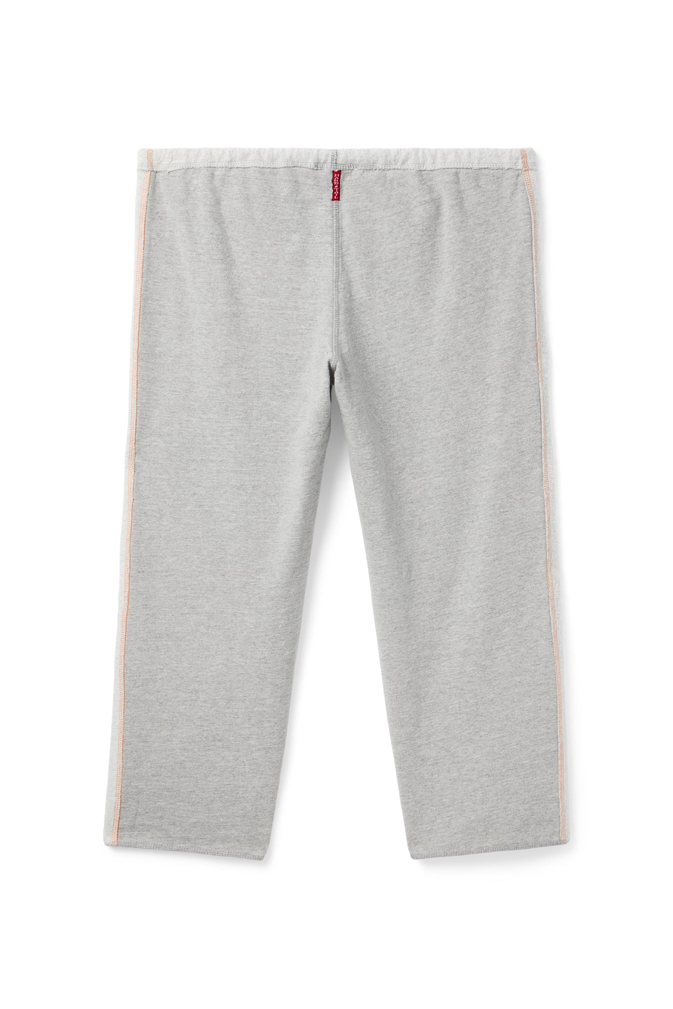 Women | Vintage Orange Stitched Cropped Sweatpant | Heather Gray