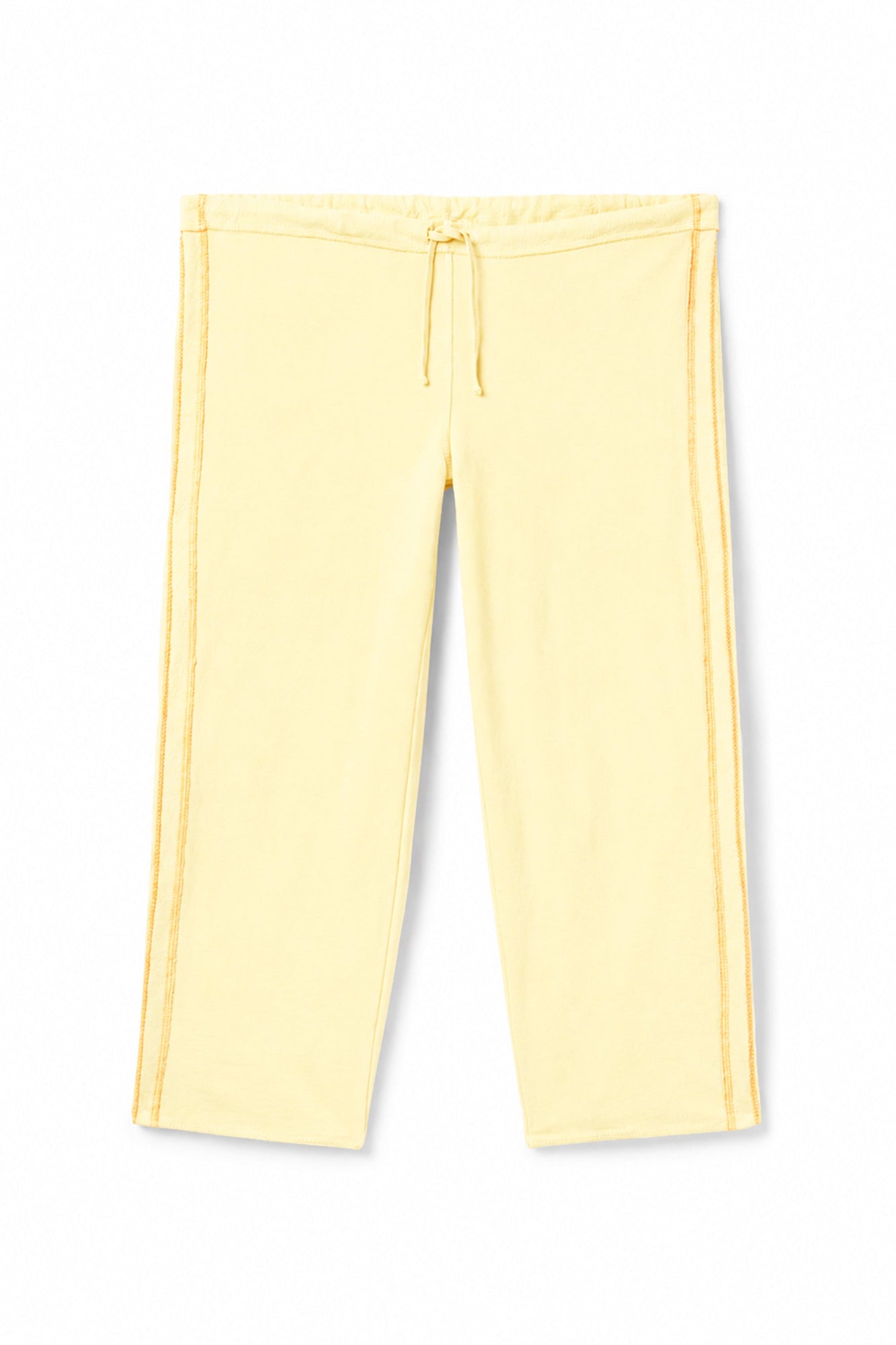 Women | Vintage Orange Stitched Cropped Sweatpant | Sunwash