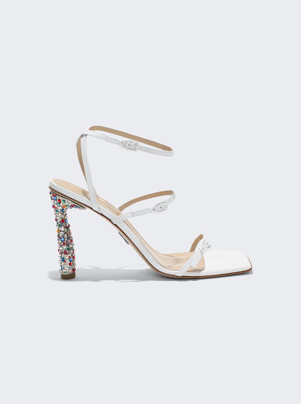 Women | Paul Andrew | Slinky Sparkle High Heel Sandals | White