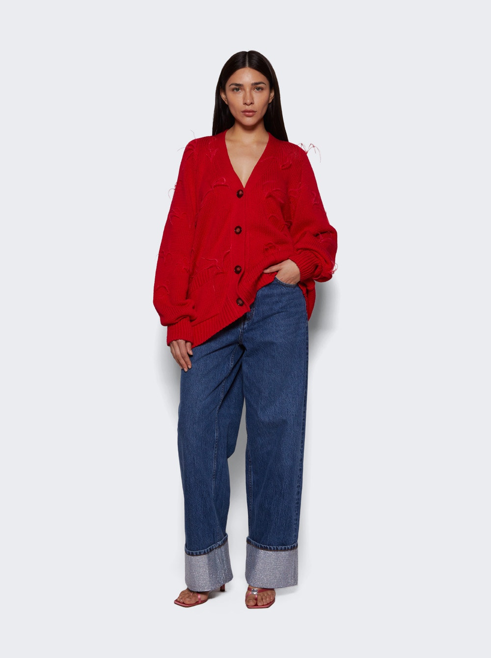 Women | Paul Andrew | Cube Toe Ring High Heel Sandal | Blossom Pink