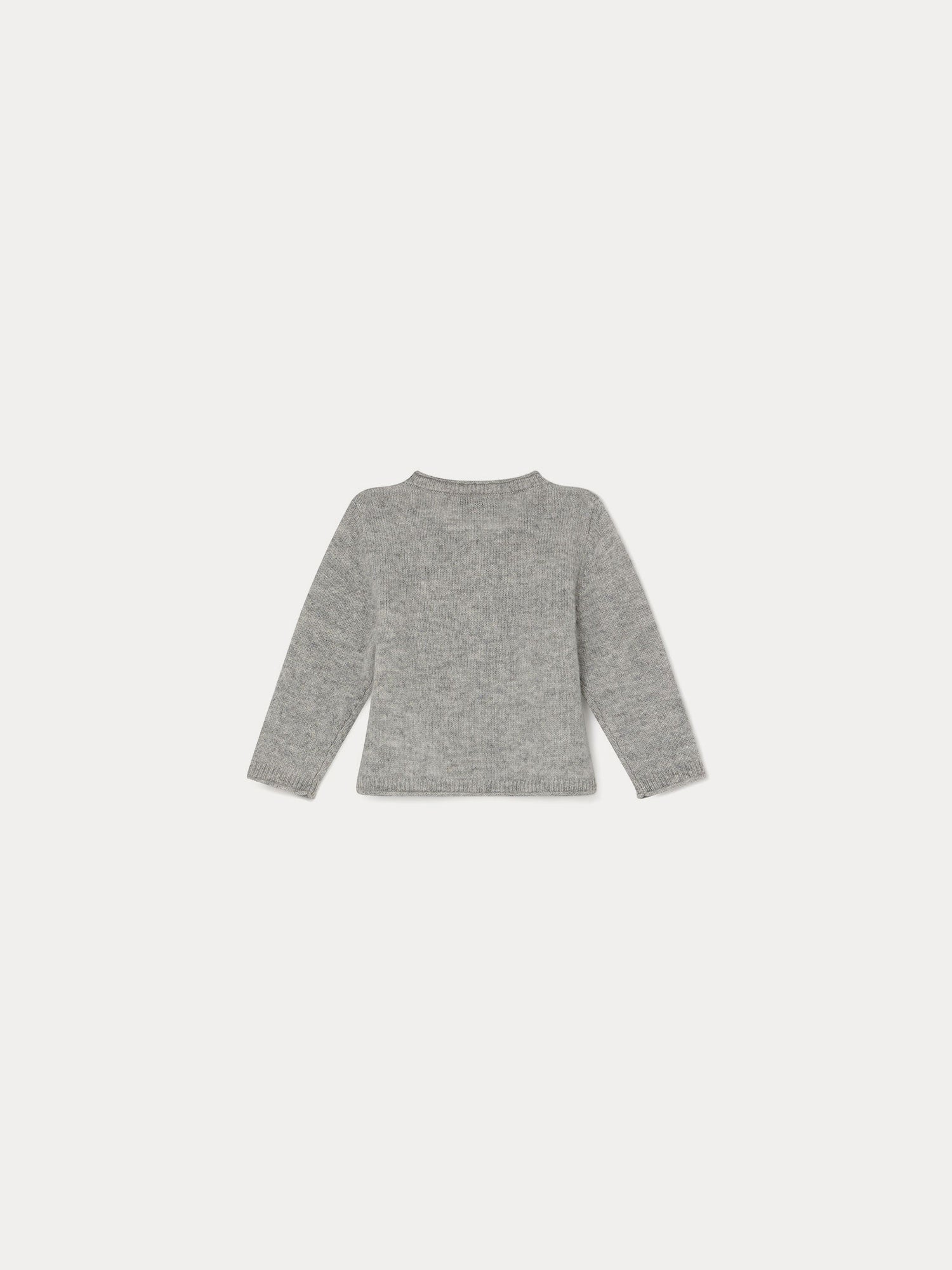 Unisex | Cashmere Cardigan For Baby | Heather Gray
