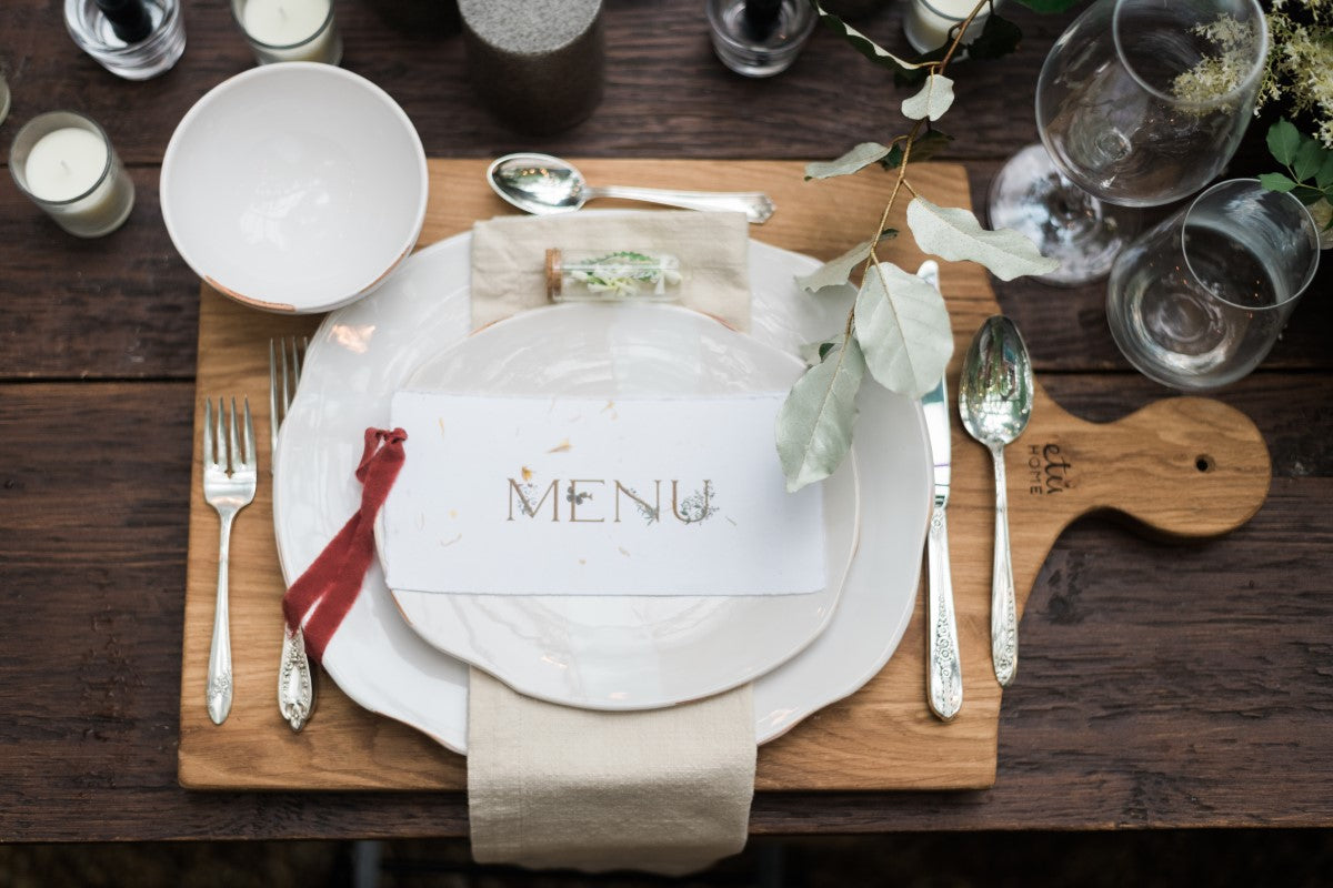 Exposed Edge Organic Dinner Plate | White | Large