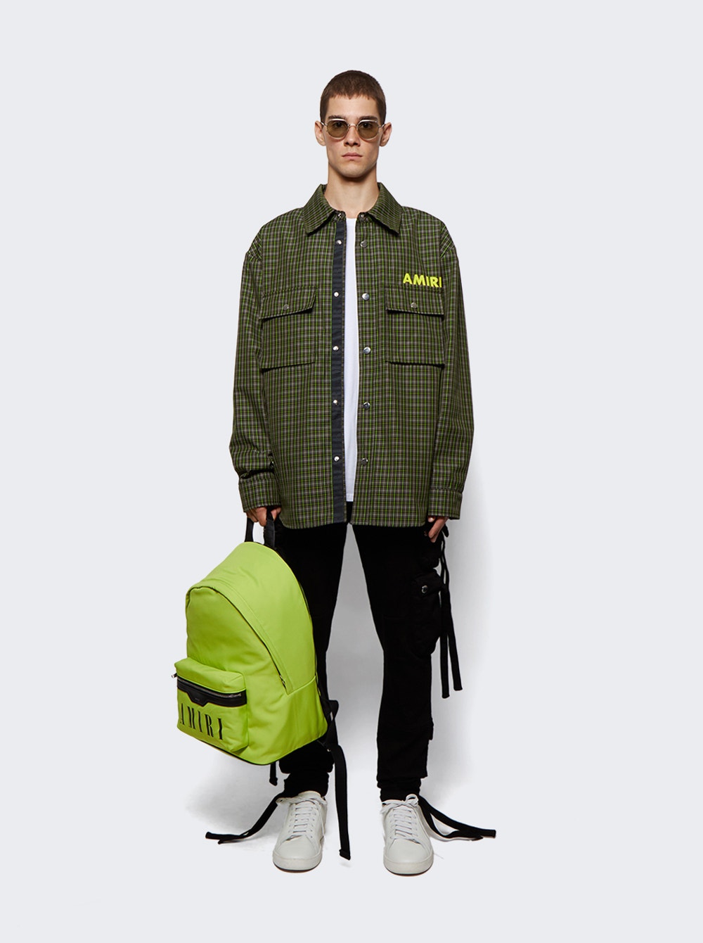 Men | Amiri | Logo Overshirt | Sage Green