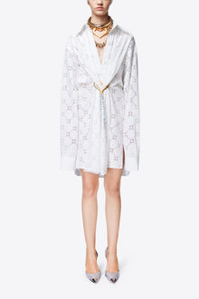 Broderie Anglaise Heart Draped Tunic | Off-White