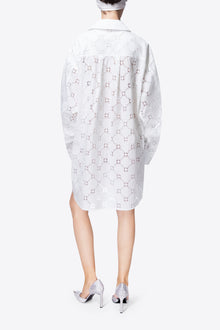 Broderie Anglaise Heart Draped Tunic | Off-White