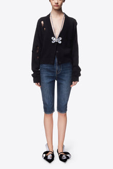 Crystal Butterfly Cardigan | Black