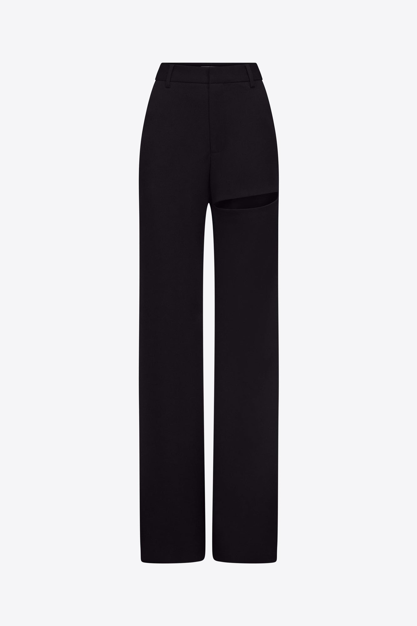 Asymmetric Slit Trouser | Black