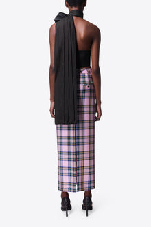 Checked Midi Skirt | Pink Multi