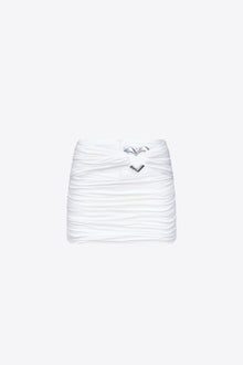 Heart Ruched Mini Skirt | Off-White