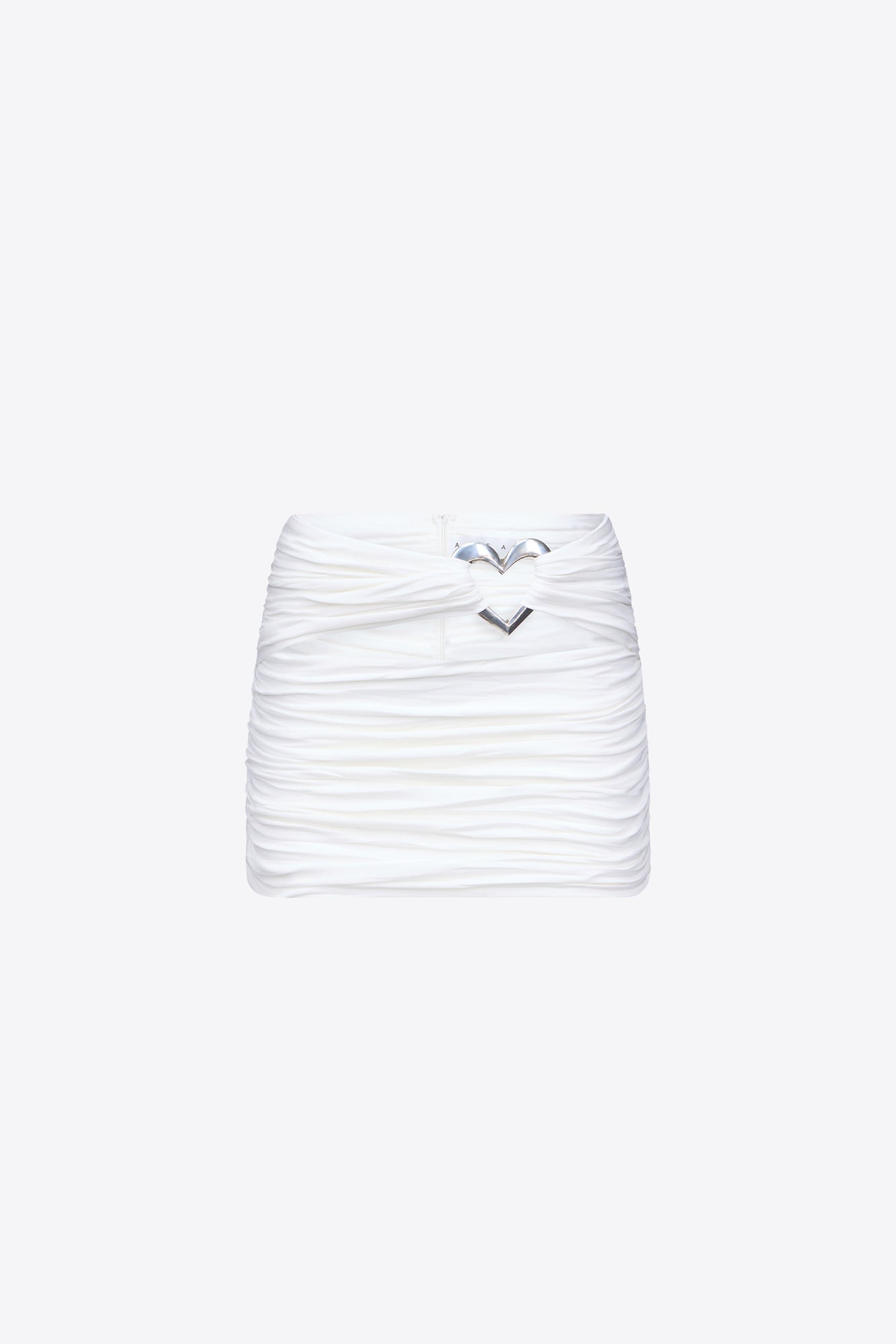 Heart Ruched Mini Skirt | Off-White
