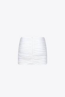 Heart Ruched Mini Skirt | Off-White