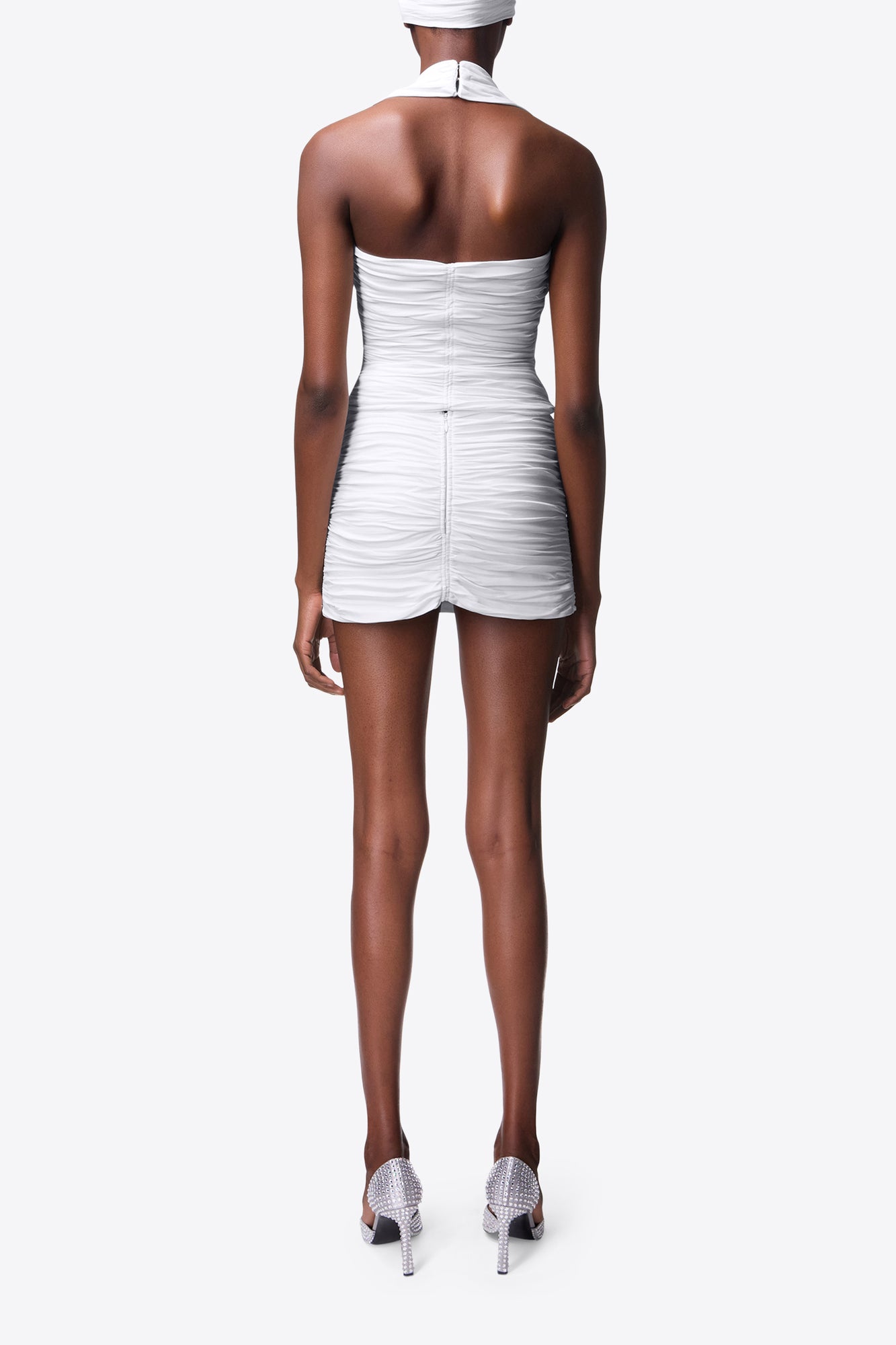 Heart Ruched Mini Skirt | Off-White