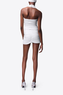 Heart Ruched Mini Skirt | Off-White