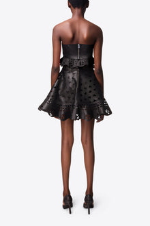 Laser Cut Leather Heart Bandeau | Black