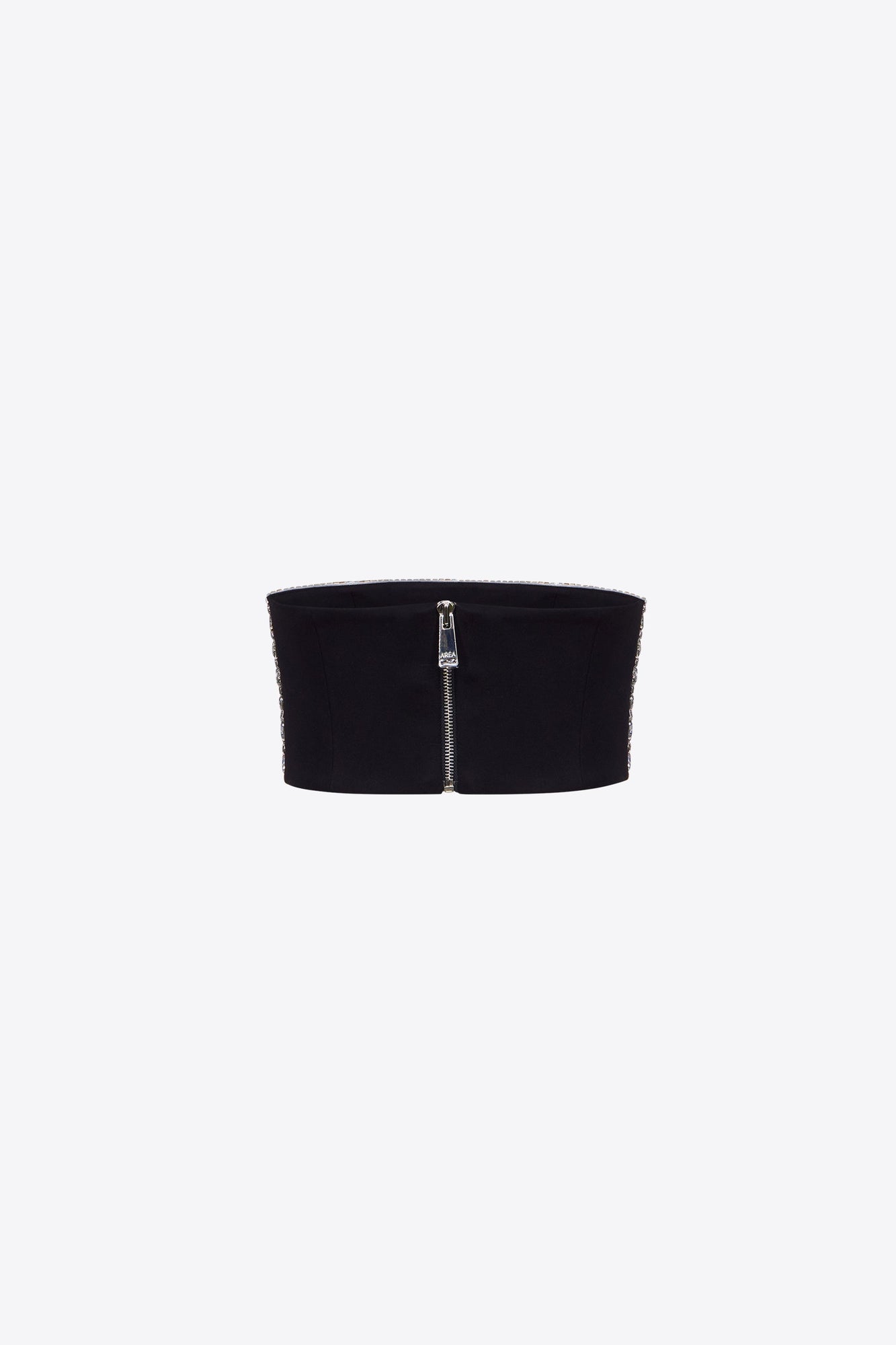 Embroidered Crystal Heart Bandeau | Crystal/Black