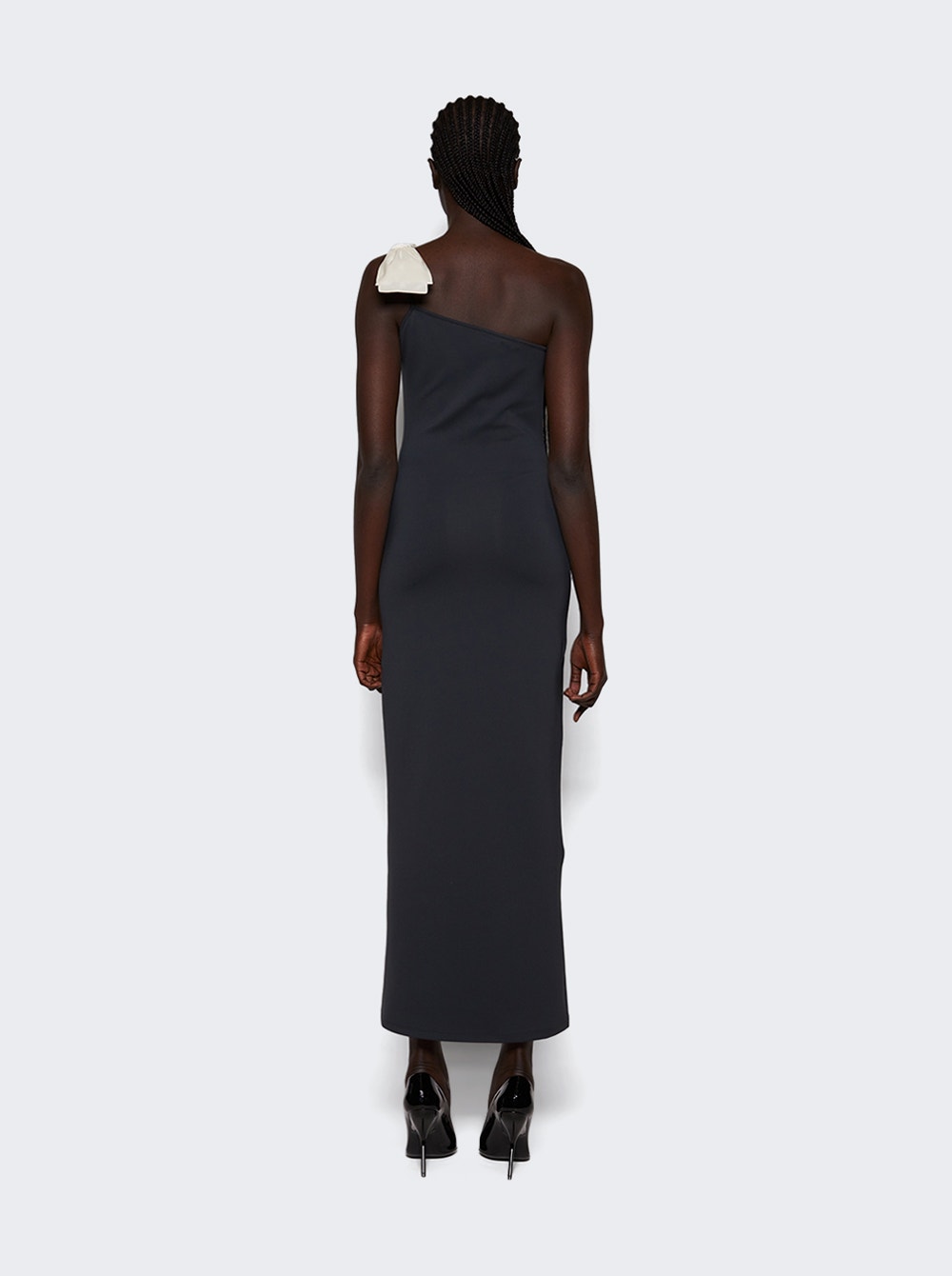 Women | Zeynep Arcay | Ribbon Scuba Maxi Dress | Black