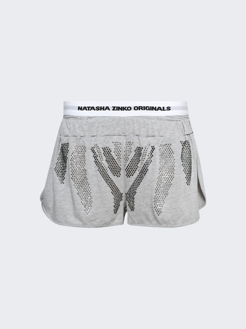 Natasha Zinko | Rhinestone Shorts Cotton | Grey
