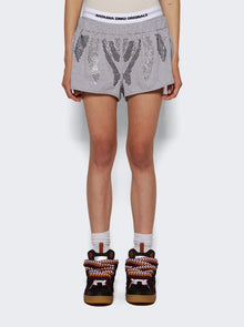Natasha Zinko | Rhinestone Shorts Cotton | Grey