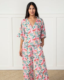 Flock of Flamingos - Petite Eco Satin Wildest Dreams Set - Rose - Printfresh